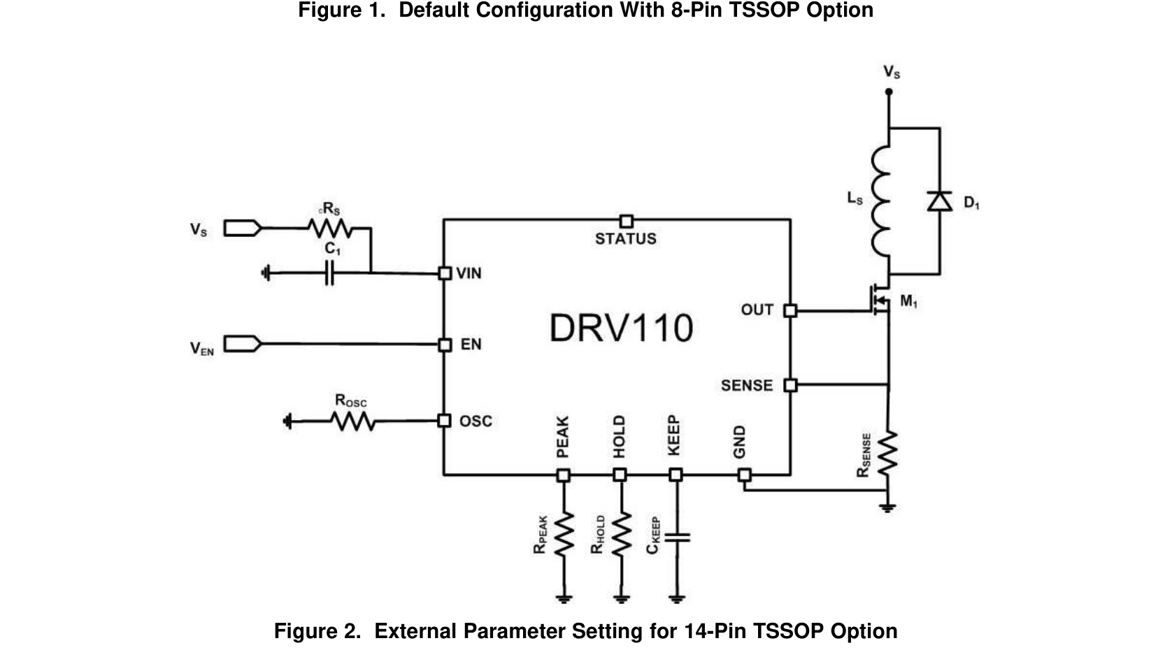 Figure 2. External Parameter Setting for 14-Pin TSSOP Option